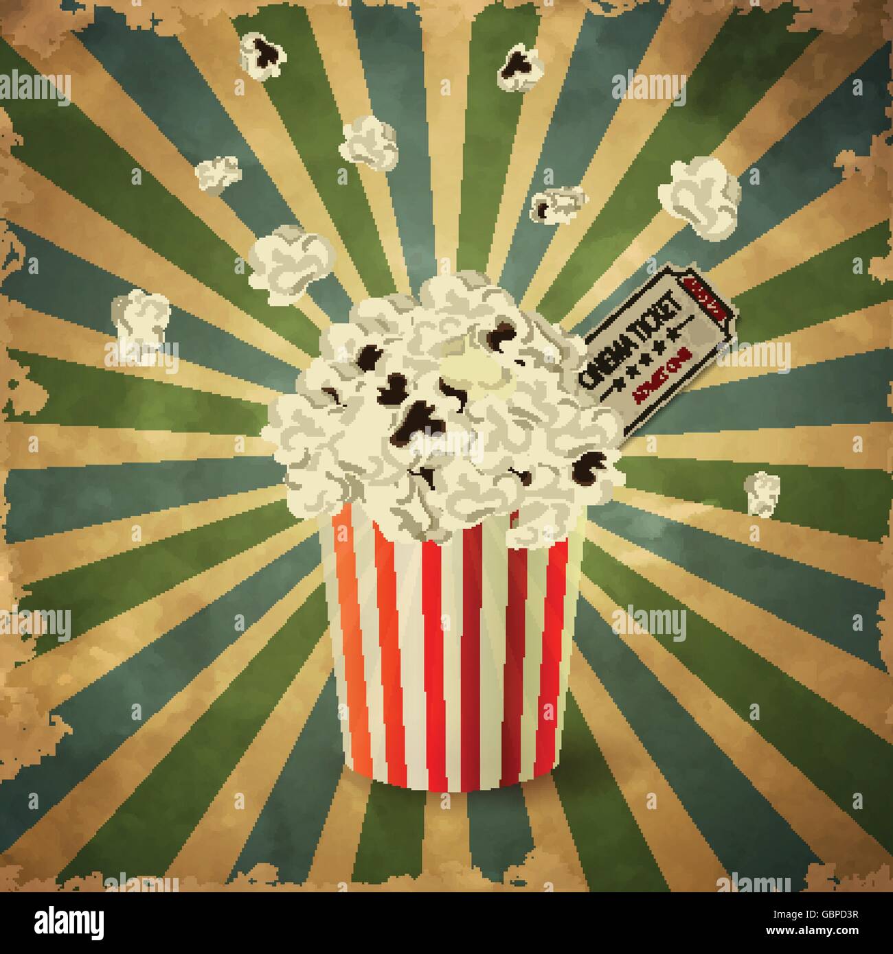 vector illustration of Popcorn box Stock Vector Image & Art Alamy