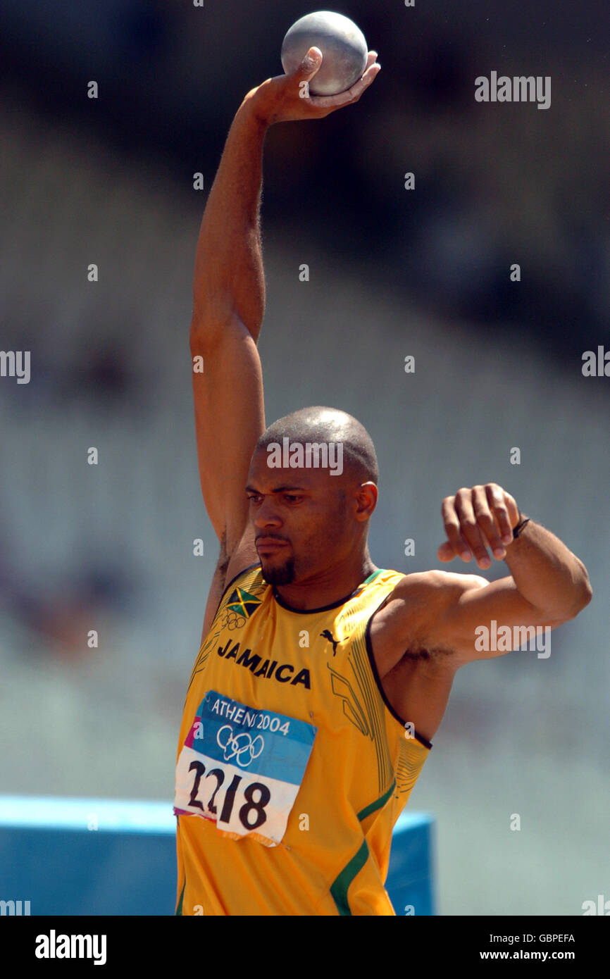 Athletics Athens Olympic Games 2004 Men's Decathlon Shot Put