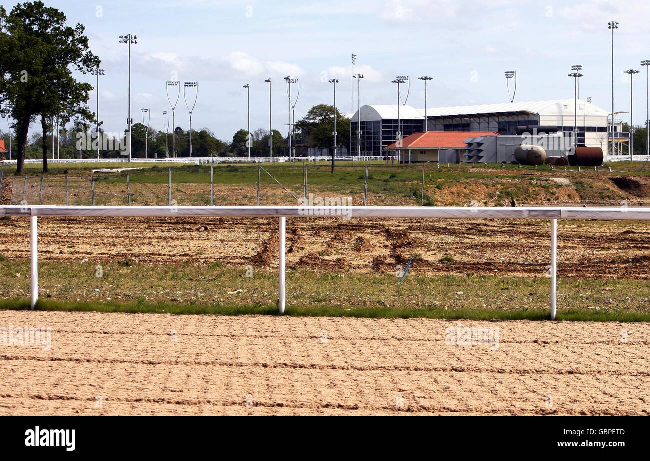 Horse Racing Great Leighs Racecourse. A general view of Great Leighs