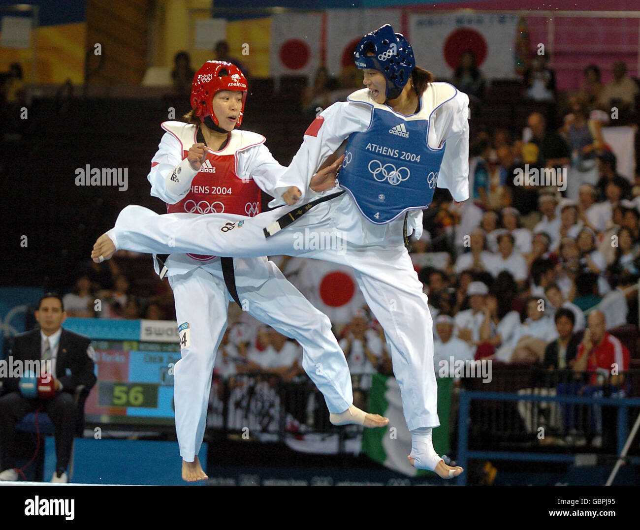 Taekwondo Athens Olympic Games 2004 Womens over 67kg Stock Photo Alamy