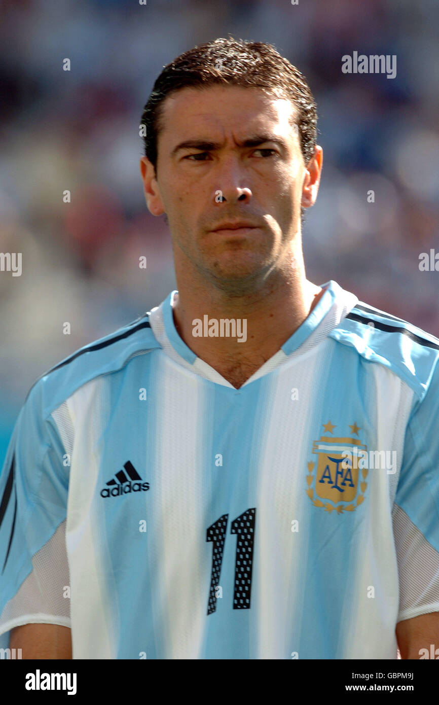 Soccer - Athens Olympic Games 2004 - Men's Final - Argentina v Paraguay. Cristian Gonzalez, Argentina Stock Photo