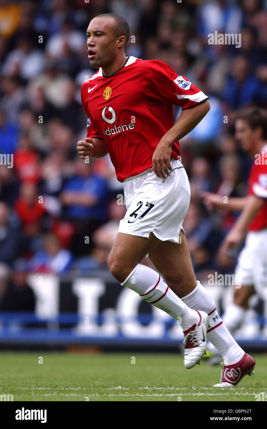 Soccer - FA Barclays Premiership - Blackburn Rovers v Manchester United. Mikael Silvestre, Manchester United Stock Photo