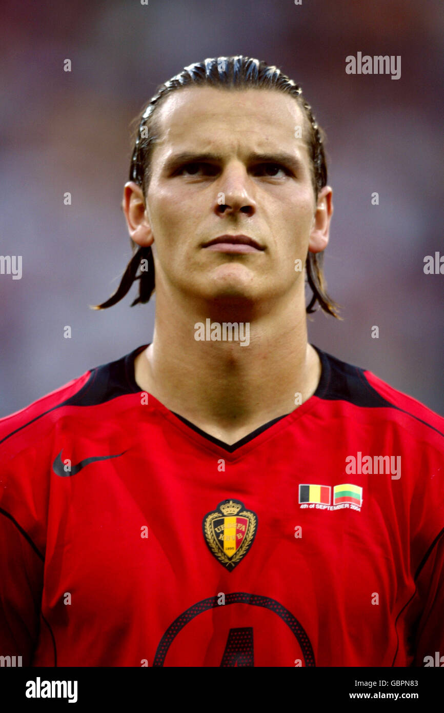 Soccer - FIFA World Cup 2006 Qualifier - Group Seven - Belgium v Lithuania. Daniel van Buyten, Belgium Stock Photo