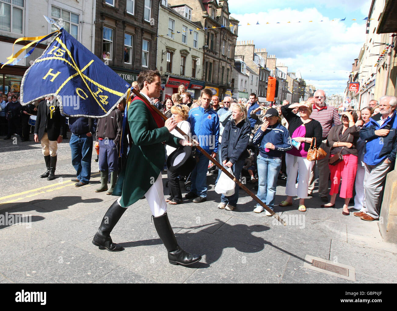Hawick Common Riding Jamie Richardson (wearing red sash) returns