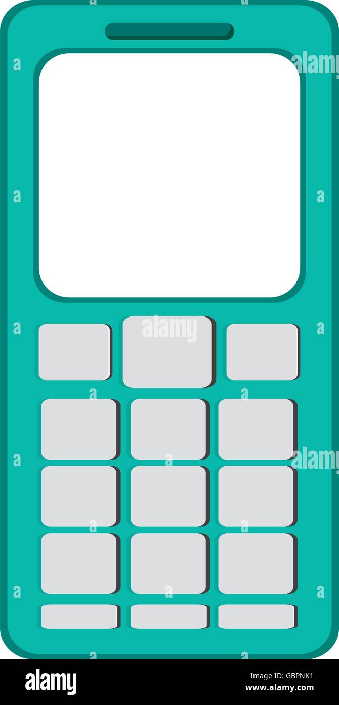 cellphone with several buttons below screen icon Stock Vector Image ...