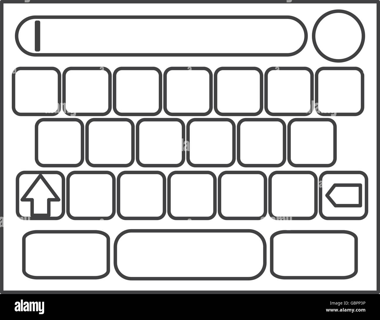 touchscreen keyboard icon Stock Vector Image & Art Alamy