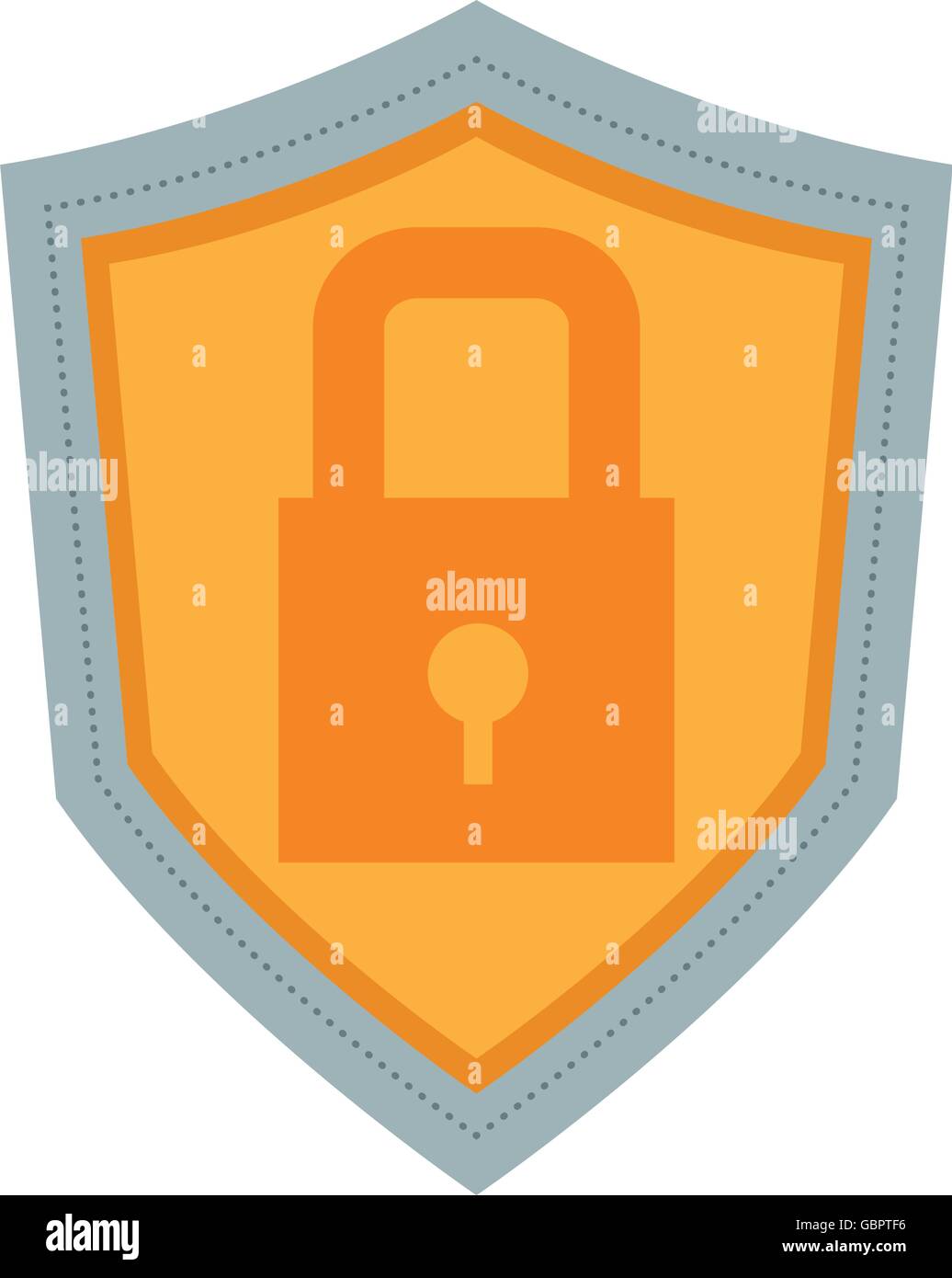shield with safety lock icon Stock Vector Image & Art - Alamy