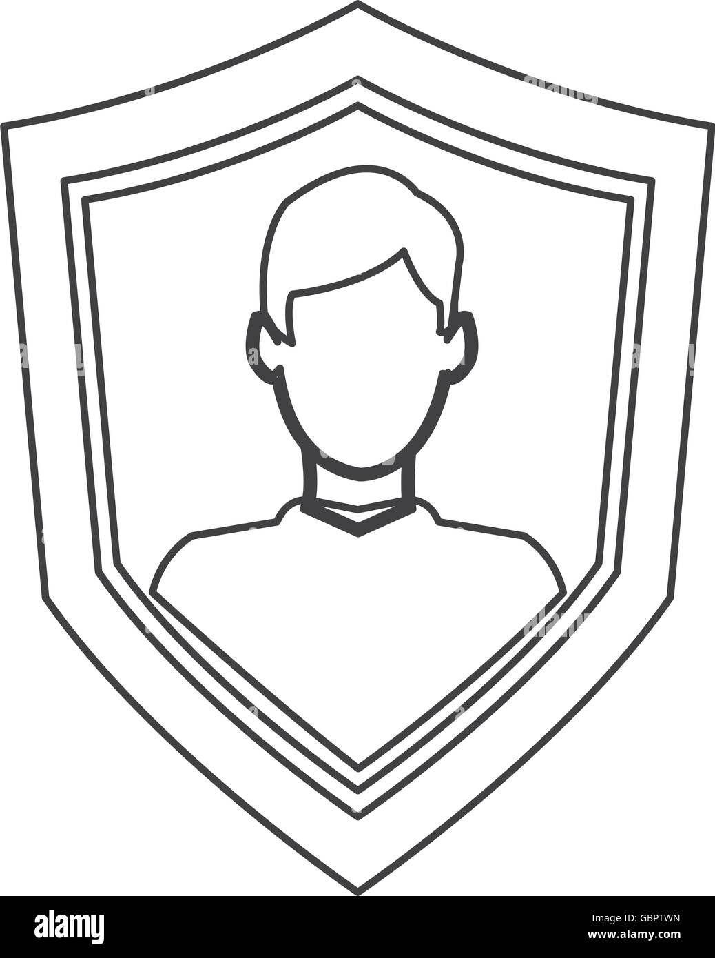 shield with person icon Stock Vector Image & Art Alamy