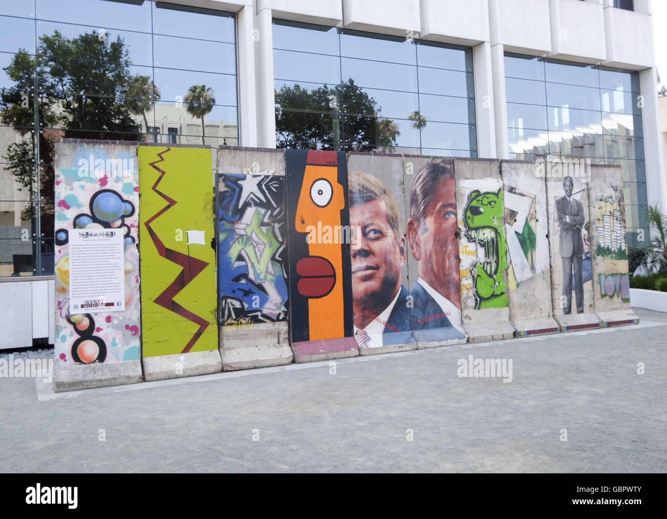 Los Angeles, California, USA. 29th June, 2016. Berlin Wall Segments in