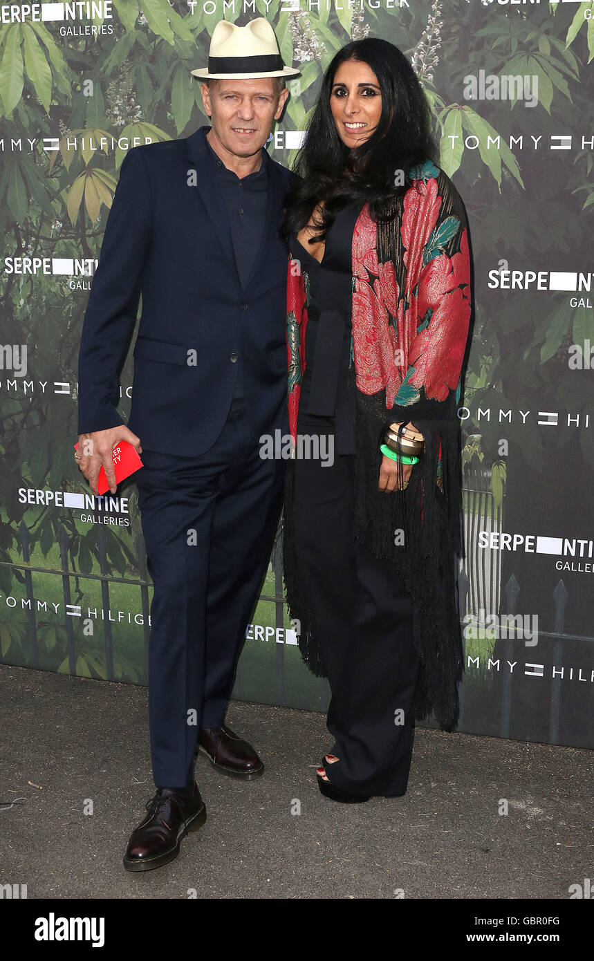 London, UK. 6th July, 2016. Paul Simonon and Serena Rees attending The  Serpentine Summer Party 2016 Co-Hosted By Tommy Hilfiger at The Serpentine  Gallery in London, UK. Credit: Stills Press/Alamy Live News