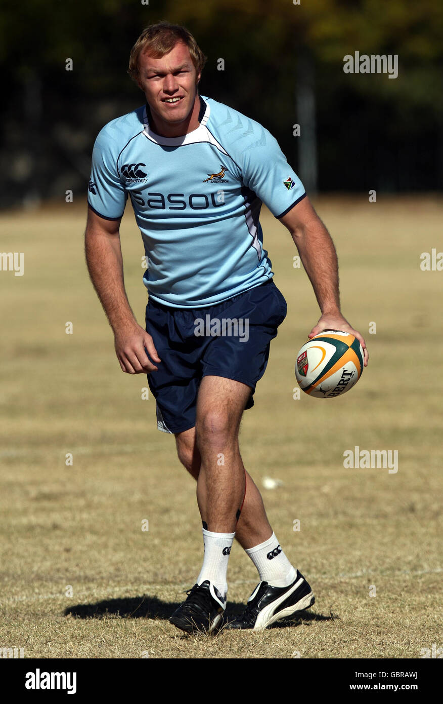 South Africa's Schalk Burger during training at Fourways High School, Johannesburg, South Africa. Stock Photo