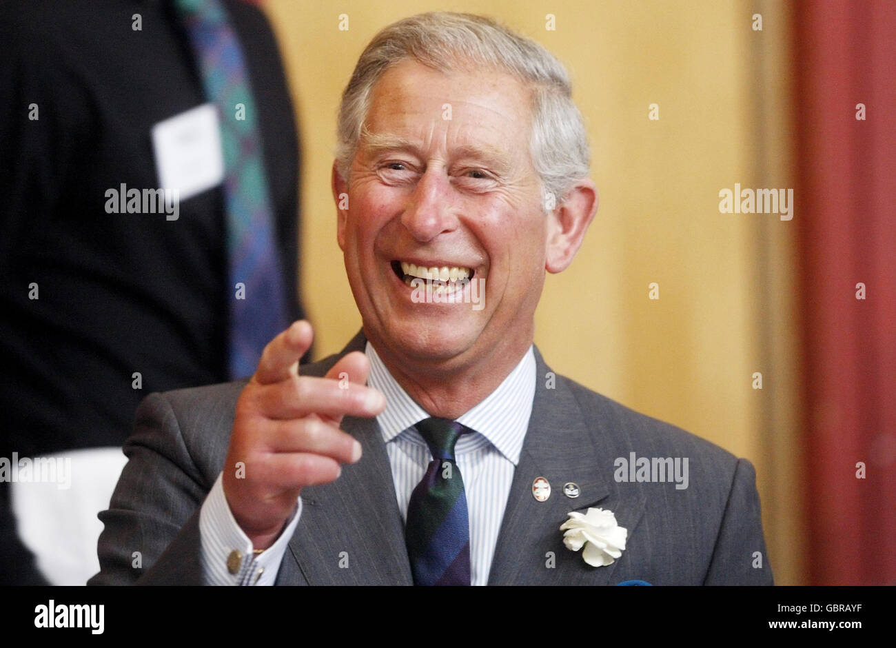 The Prince of Wales during a visit to the National Piping Centre in Glasgow. Stock Photo