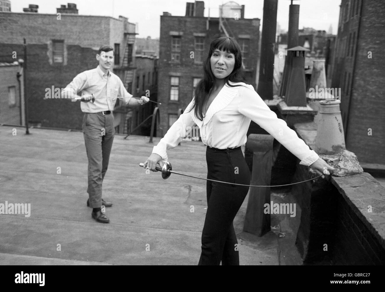 Buffy Sainte-Marie in Greenwich Village, 1964 Stock Photo