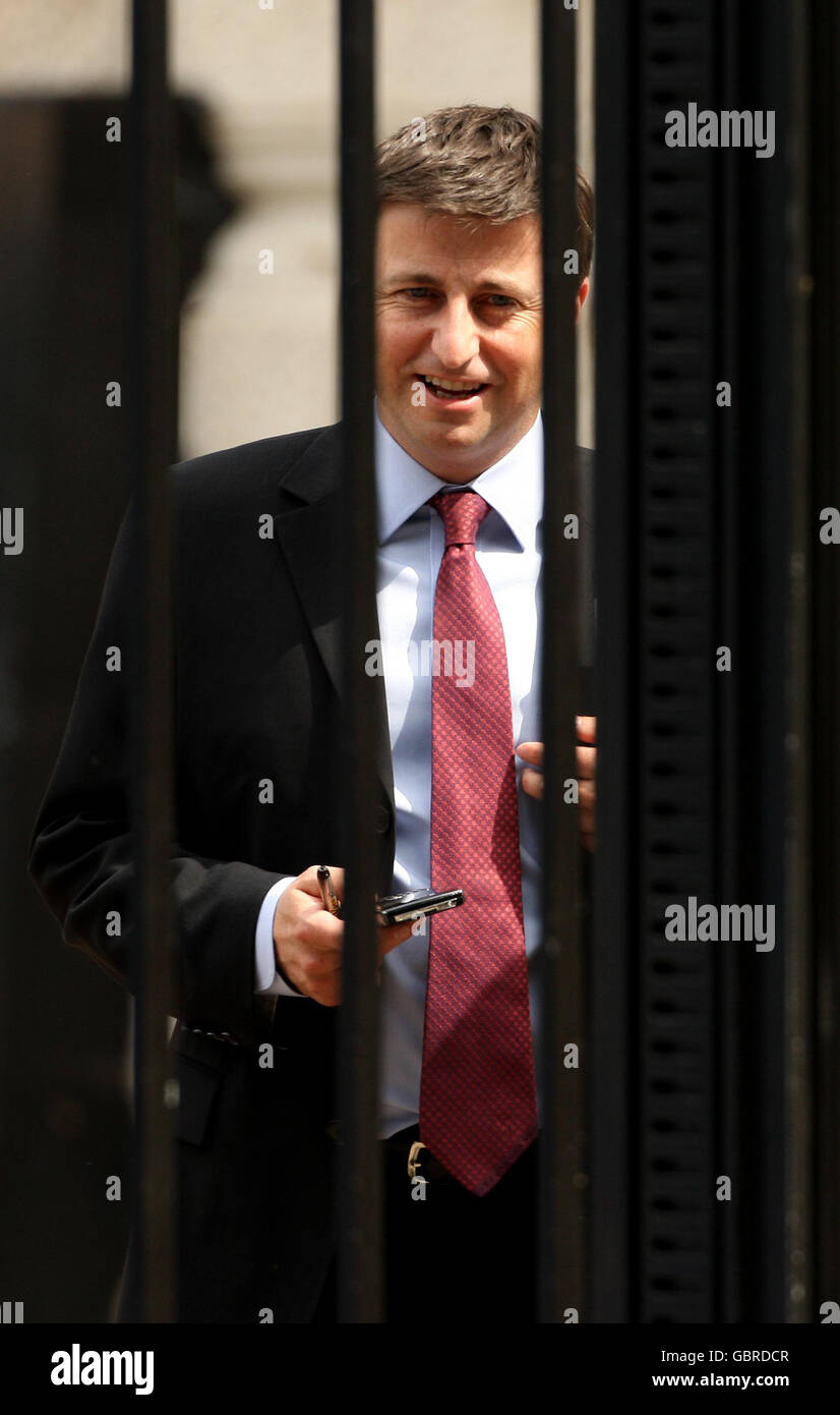 International Development Secretary Douglas Alexander leaves the rear entrance of Downing Street, Westminster, London. Stock Photo