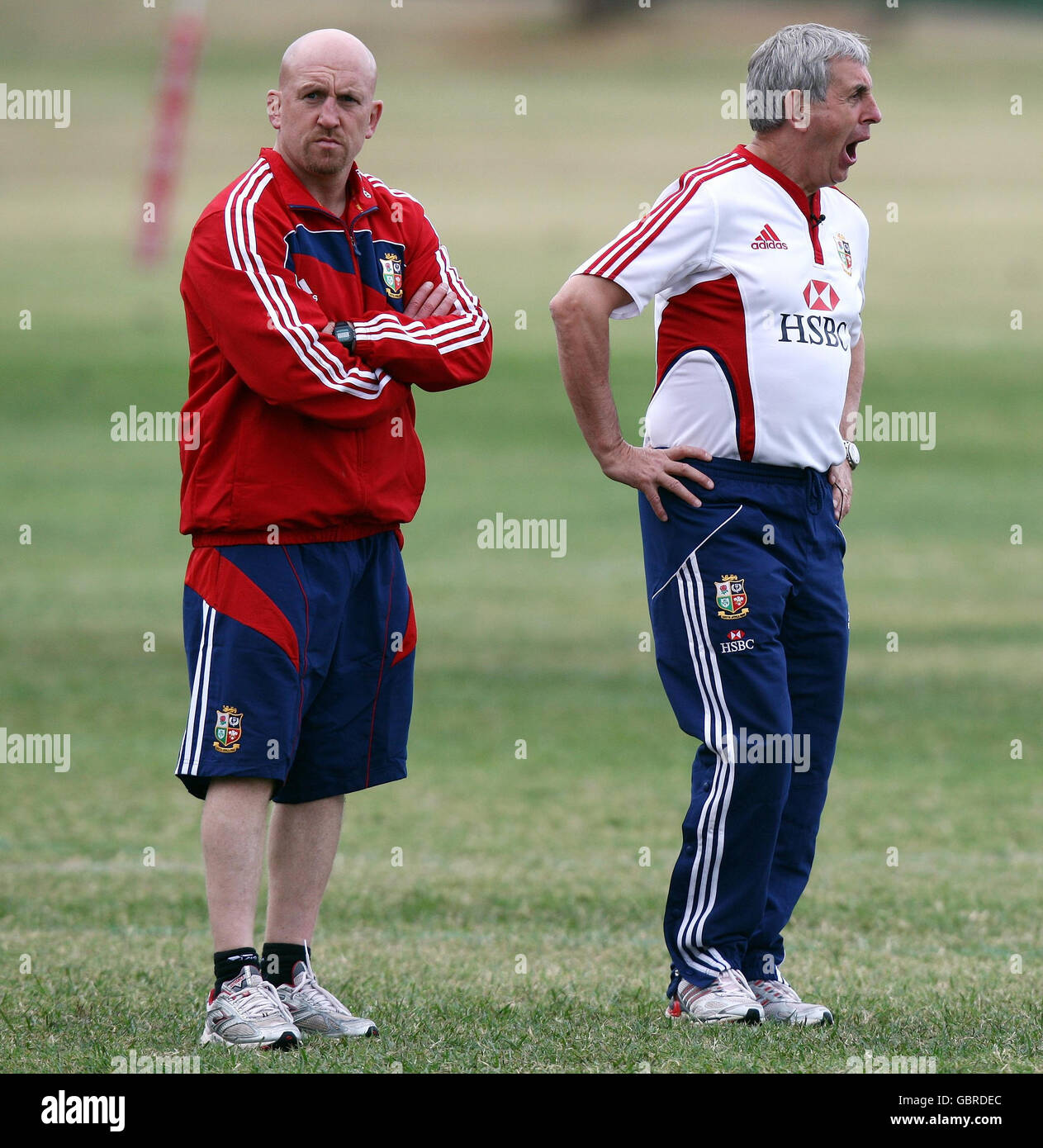 British and Irish Lions' Coaches Shaun Edwards and Ian McGeechan during