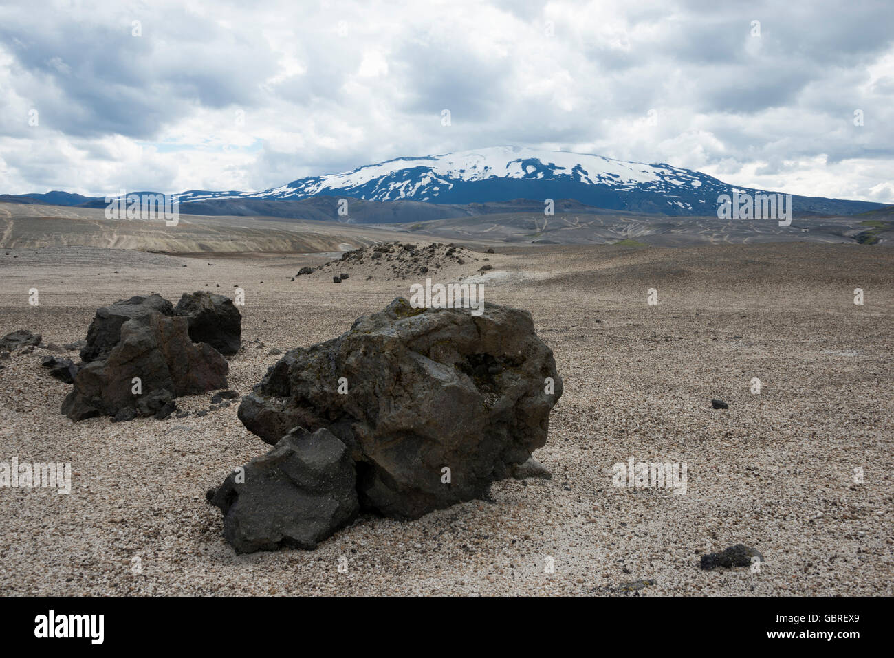 Volcano Hekla, Street 26, Iceland Stock Photo