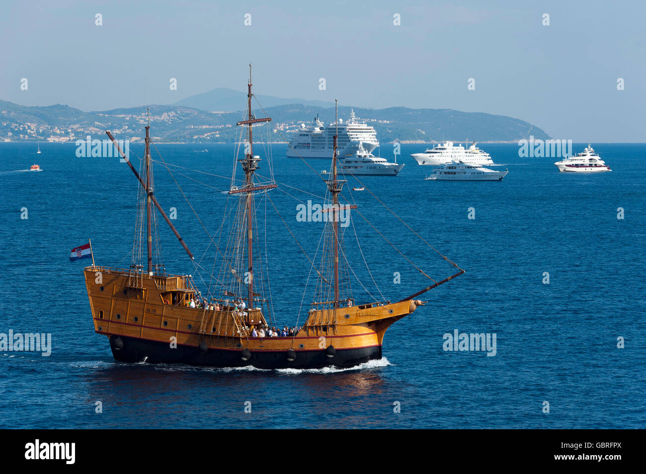 Ship, Karaka, Dubrovnik, Dalmatia, Croatia Stock Photo Alamy