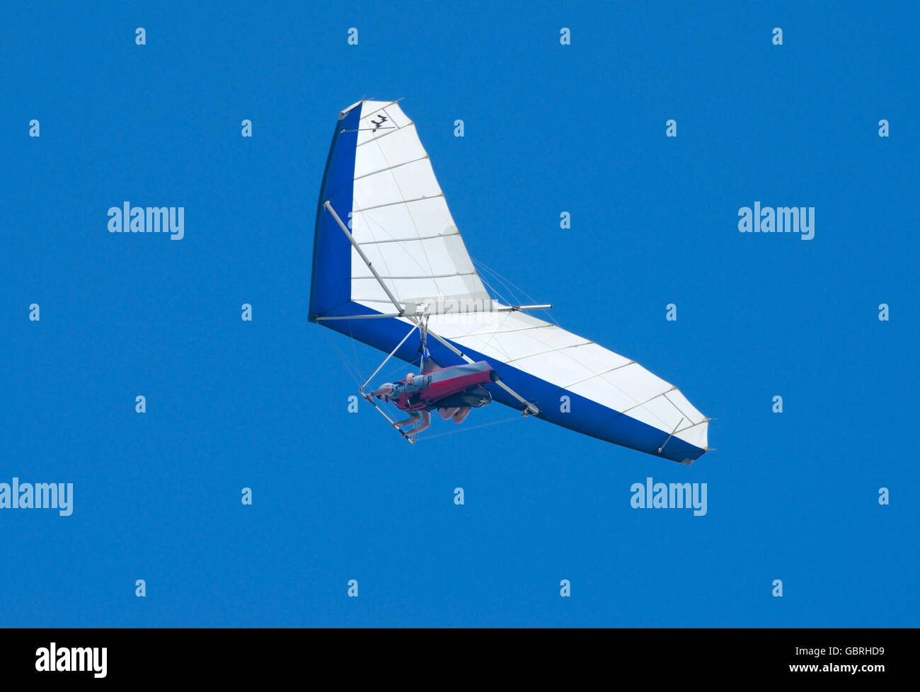 Instructor and pupil hang gliding Byron Bay NSW Australia Stock Photo