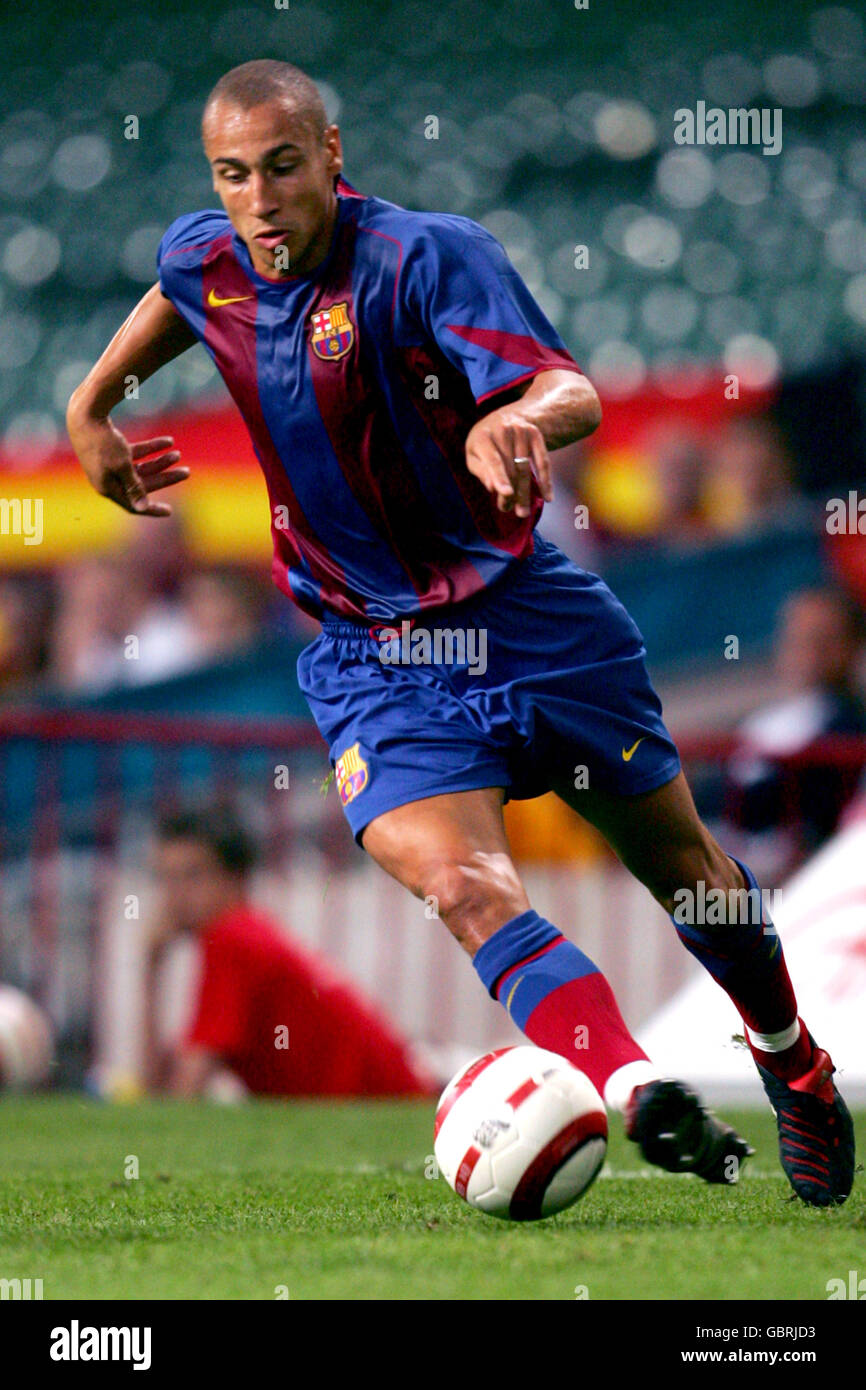 Soccer - Friendly - Barcelona v Parma. Henrik Larsson, Barcelona Stock Photo