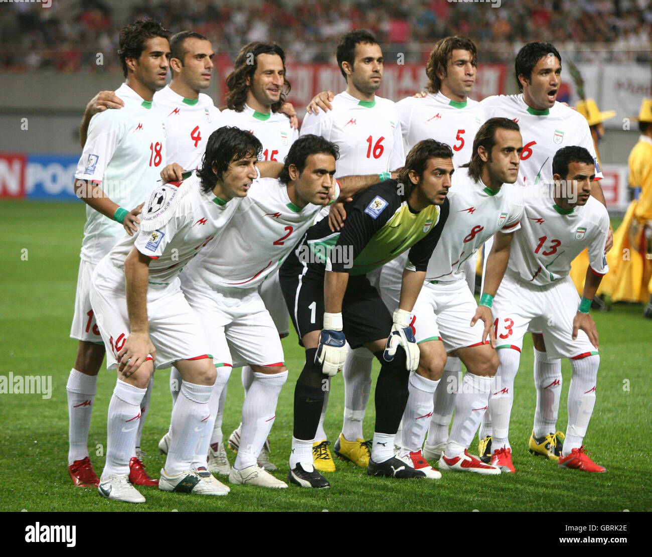 Soccer - FIFA World Cup 2010 - Qulaifying Round - Group Two - South Korea v Iran - Seoul World Cup Stadium. Iran, team group Stock Photo