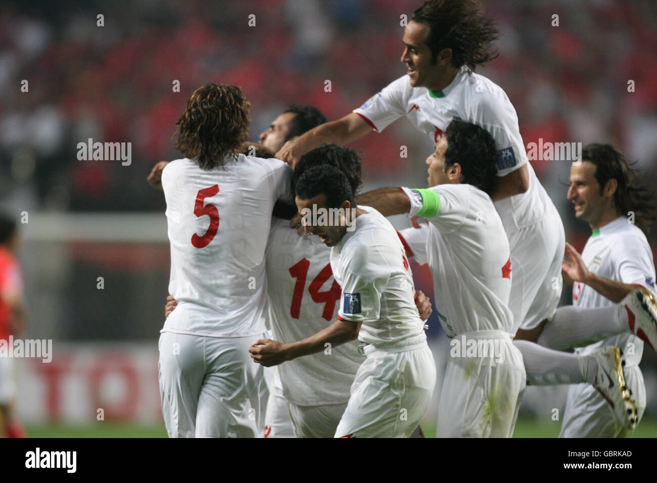 Soccer - FIFA World Cup 2010 - Qulaifying Round - Group Two - South Korea v Iran - Seoul World Cup Stadium Stock Photo