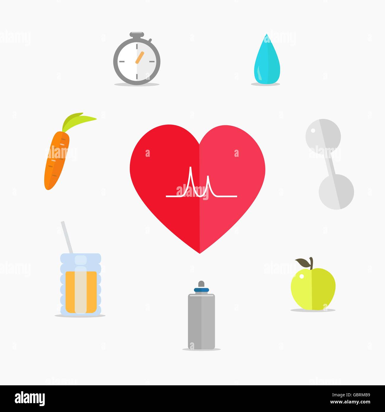 Set of Healthy lifestyle icons Stock Vector Image & Art - Alamy