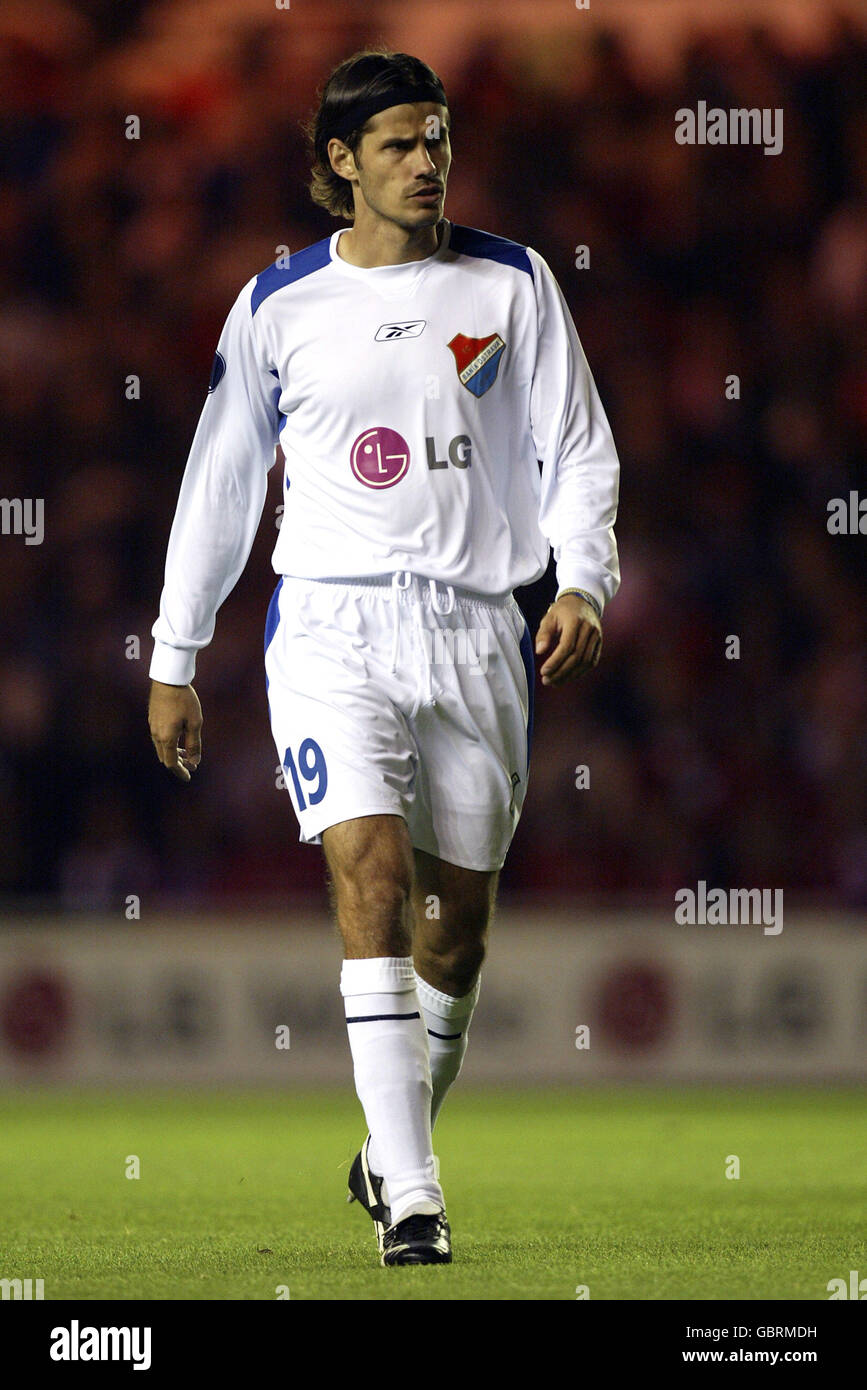 Soccer - UEFA Cup - First Round - First Leg - Middlesbrough v Banik Ostrava. Marek Zubek, Banik Ostrava Stock Photo