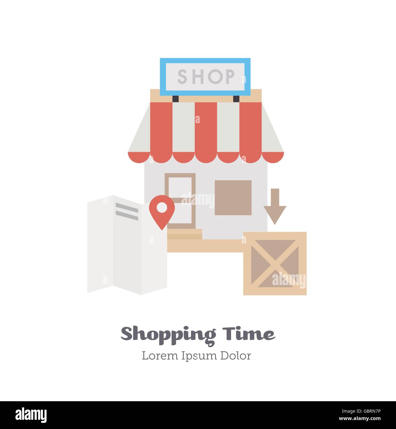 Search the shop on maps. Vector Illustration Stock Vector Image & Art ...