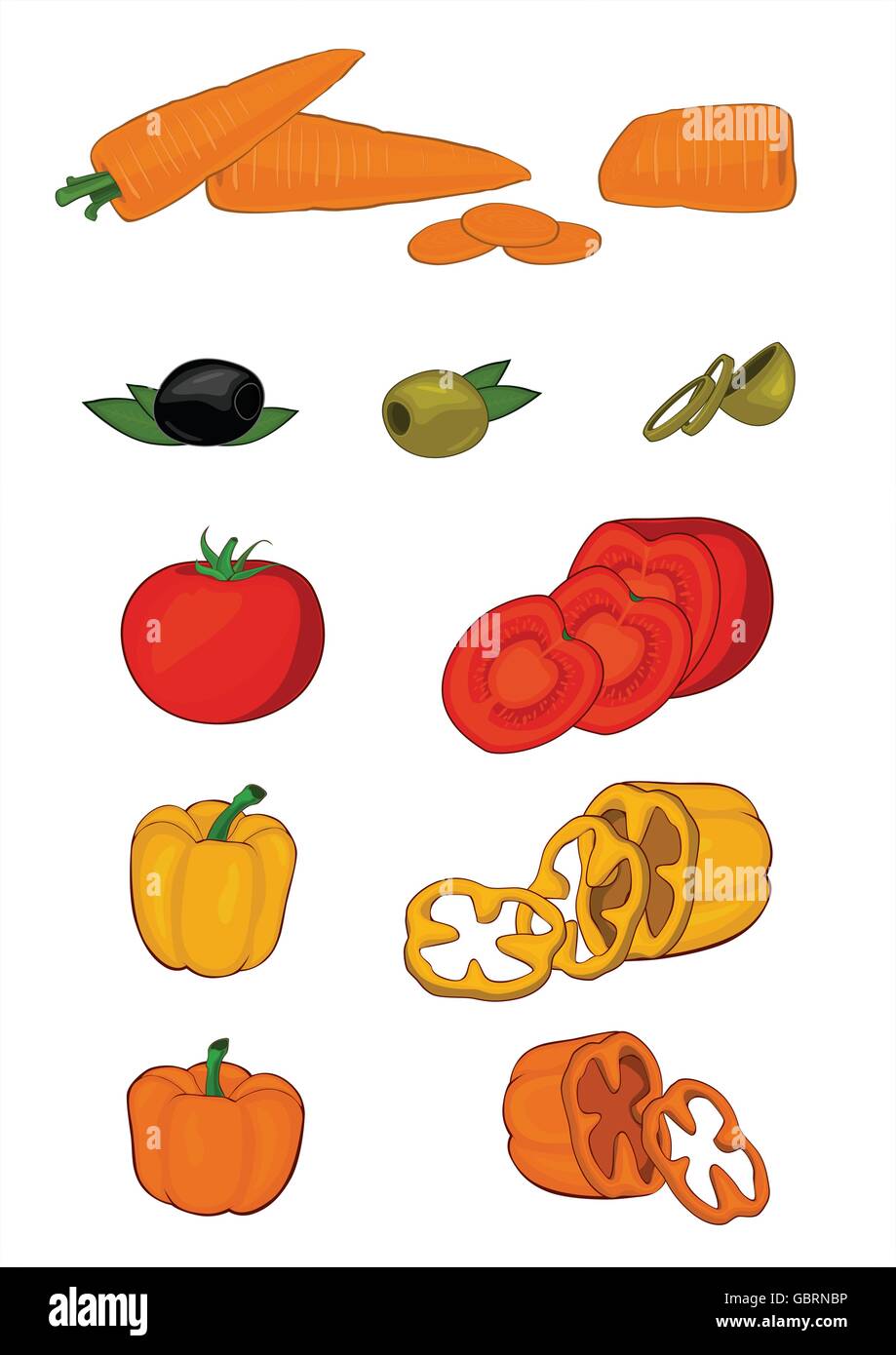 Set of vegetables Stock Vector Image & Art - Alamy