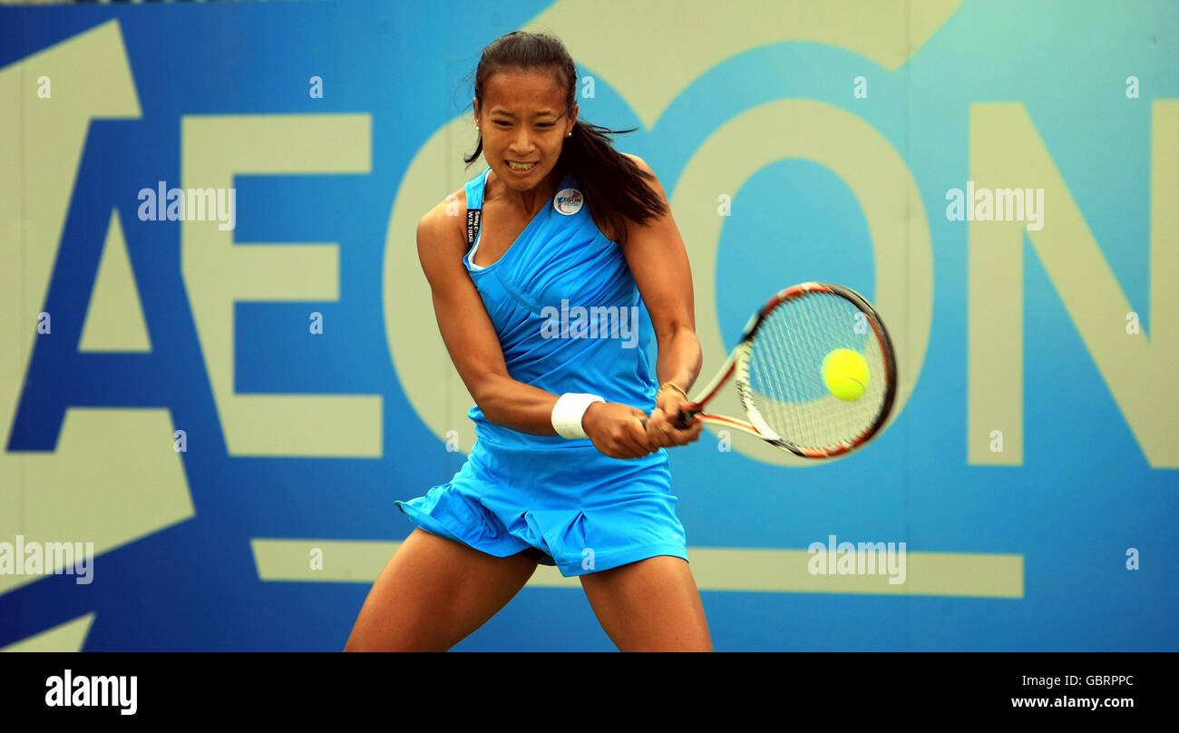 Tennis - AEGON Classic - Day Two - Edgbaston Priory. Great Britain's Anne Keothavong in action against Sofia Arvidsson during day two of the AEGON Classic at Edgbaston Priory, Birmingham. Stock Photo