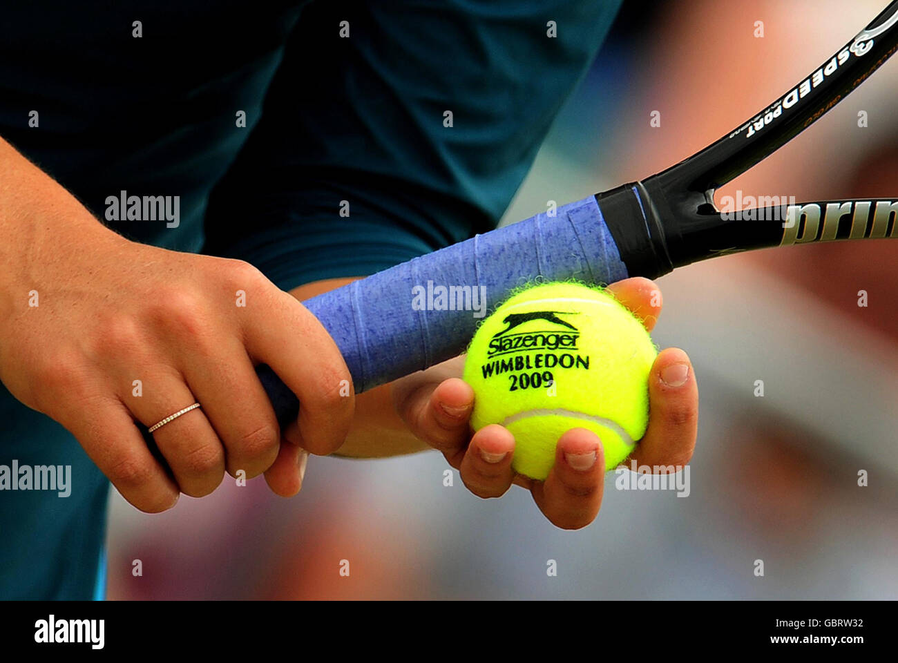 Generic picture of Wimbledon official ball being used during day five of the AEGON Classic at Edgbaston Priory, Birmingham. Stock Photo