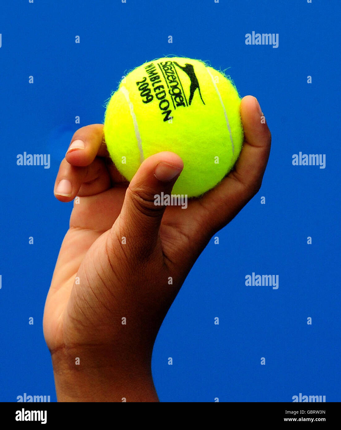 Generic picture of Wimbledon official ball being used during day five of the AEGON Classic at Edgbaston Priory, Birmingham. Stock Photo