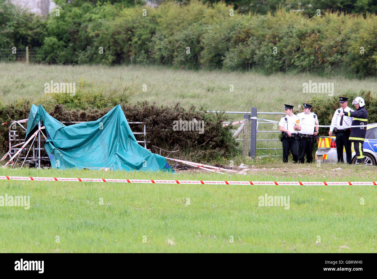 The scene outside Kilkeel Co Down, Northern Ireland, where three men