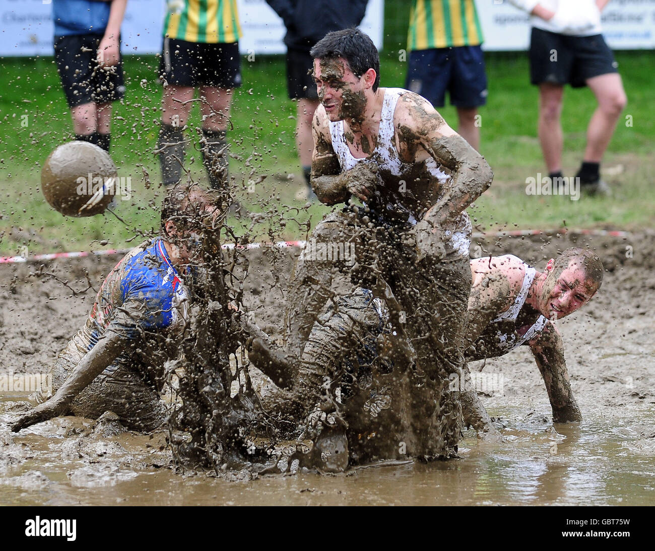 Soccer Swamp Soccer New World Championships Strachur Stock Photo