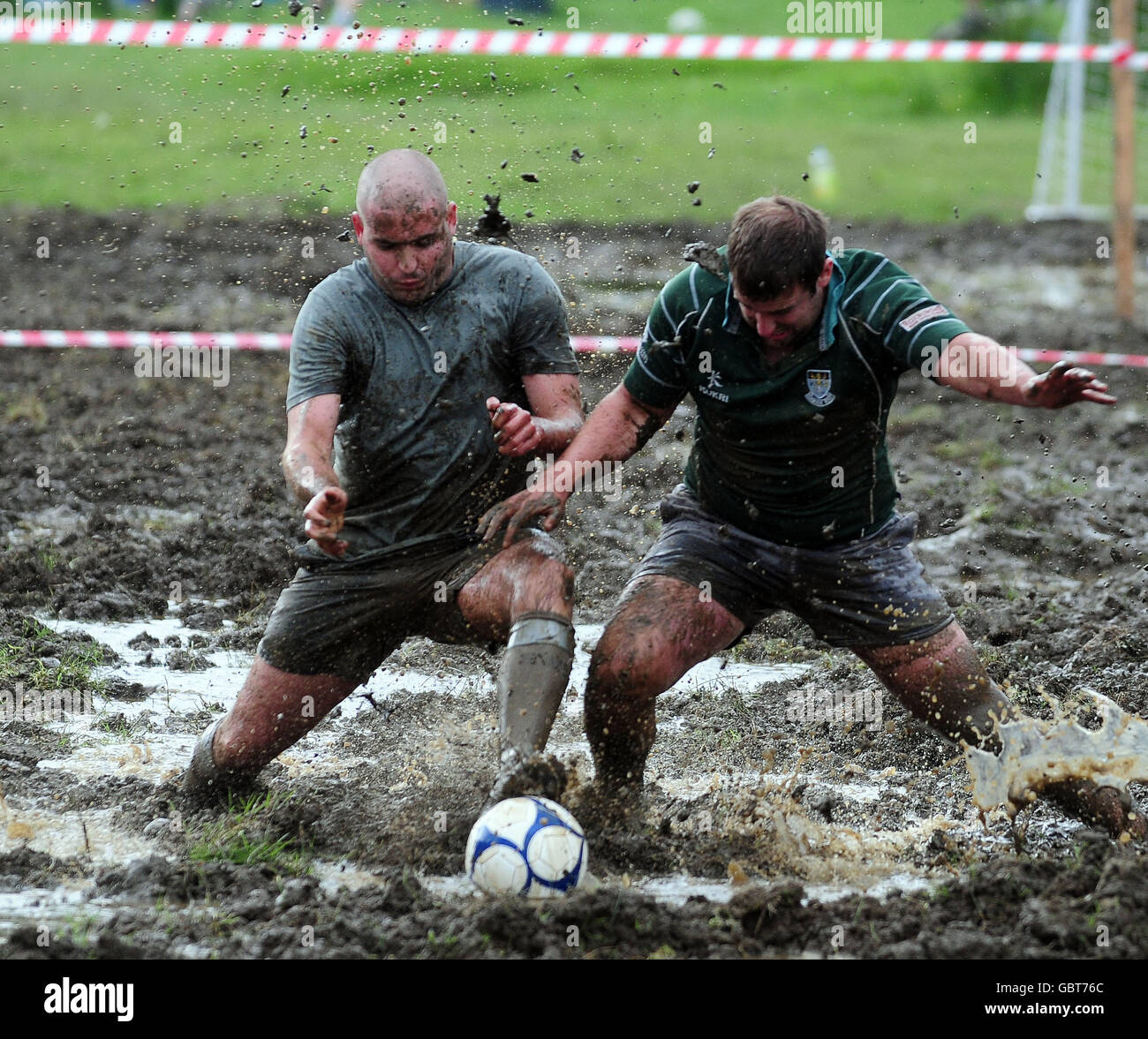 Soccer Swamp Soccer New World Championships Strachur Stock Photo
