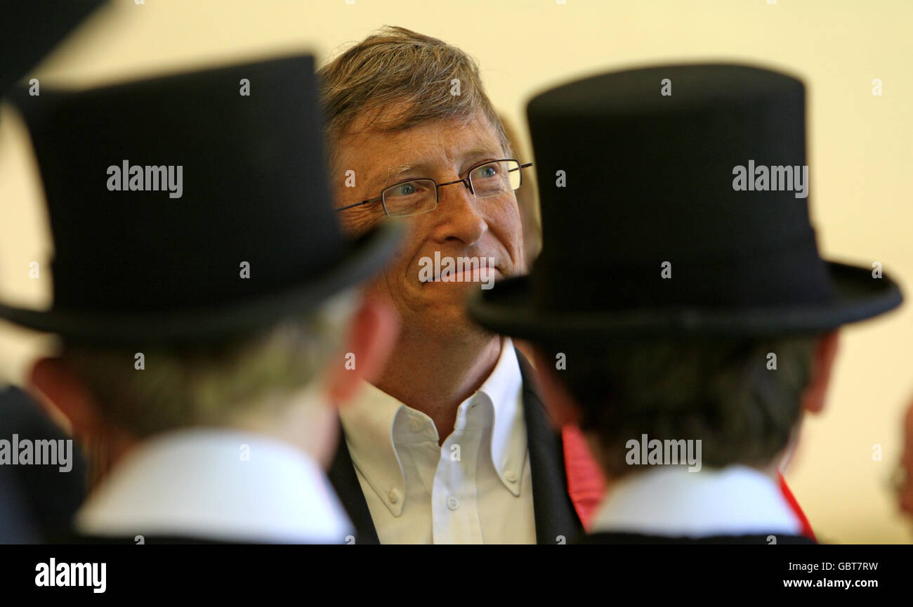 Founder of The Microsoft Corporation Bill Gates at the Senate House at