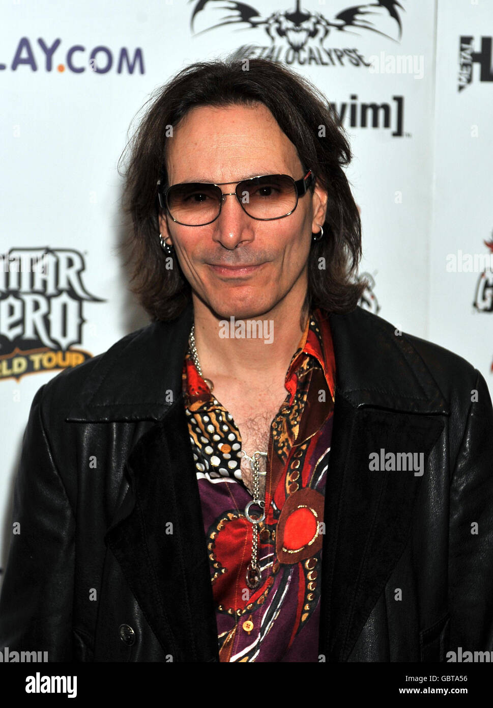 Steve Vai arrives at the Indigo concert venue, for the Metal Hammer Golden Gods awards at the O2 Arena in Greenwich south East London. Stock Photo