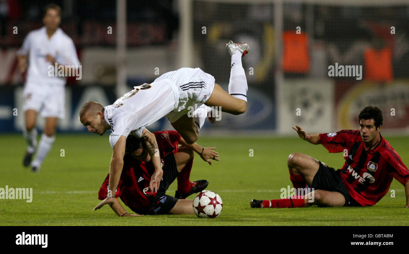 Bayer Leverkusen V Real Madrid David Beckham Hi-res Stock Photography ...