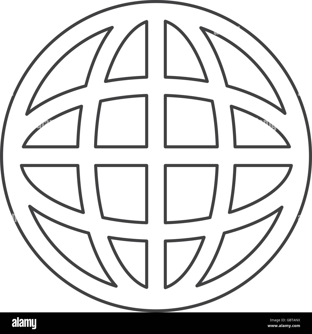 earth globe diagram icon Stock Vector Image & Art - Alamy