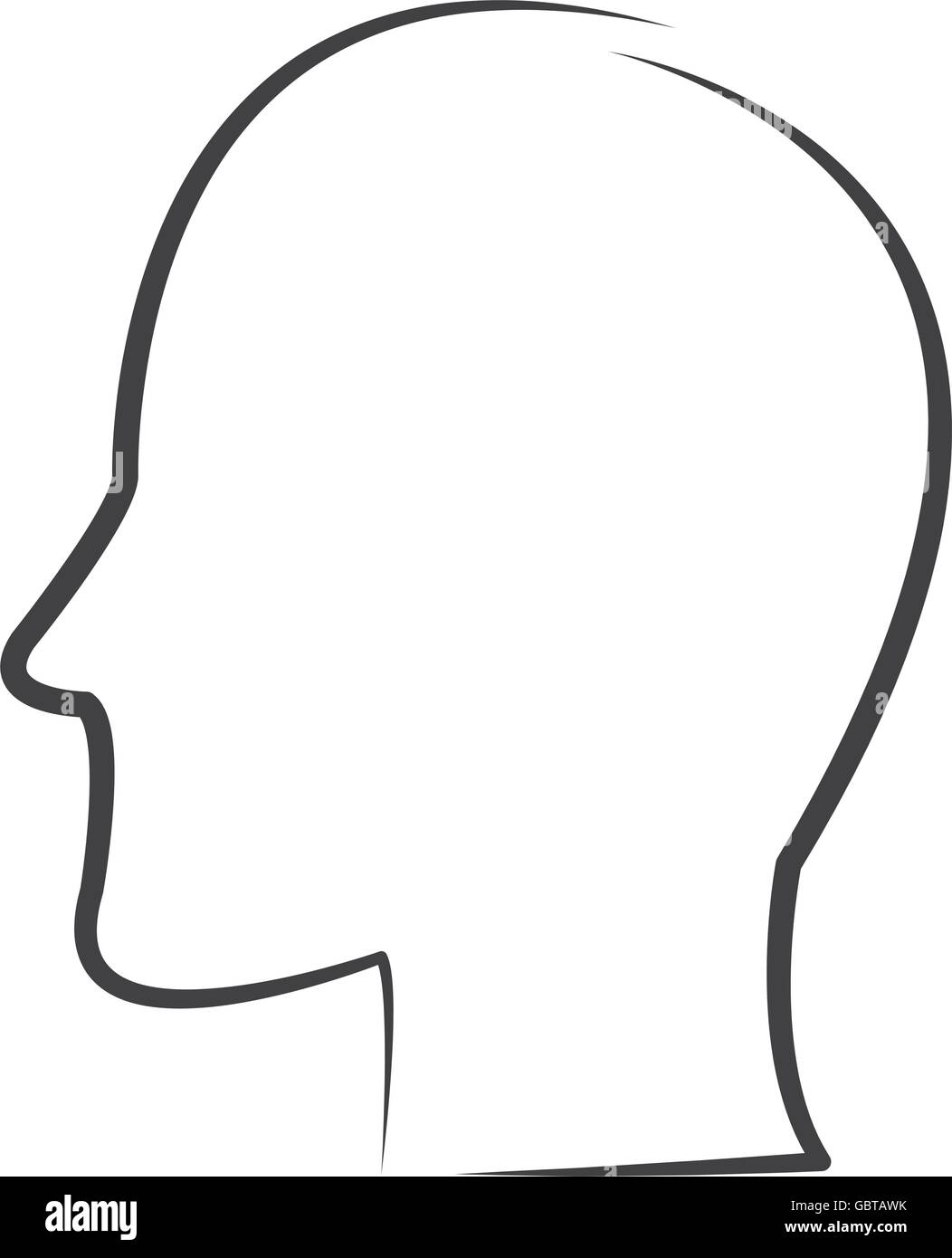 head profile outline icon Stock Vector Image & Art - Alamy