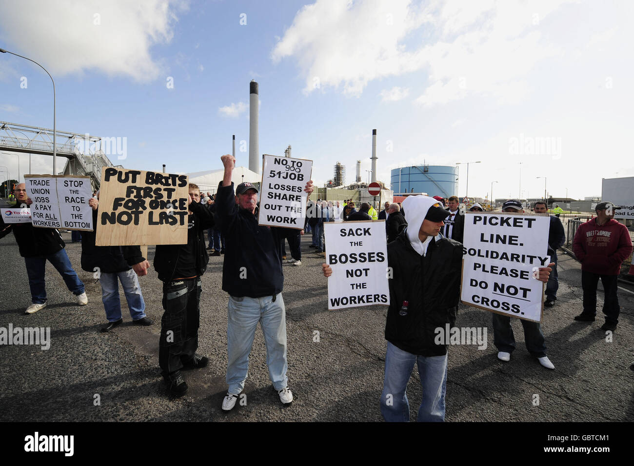 Lindsey Oil Refinery Strikes Stock Photo 110560241 Alamy