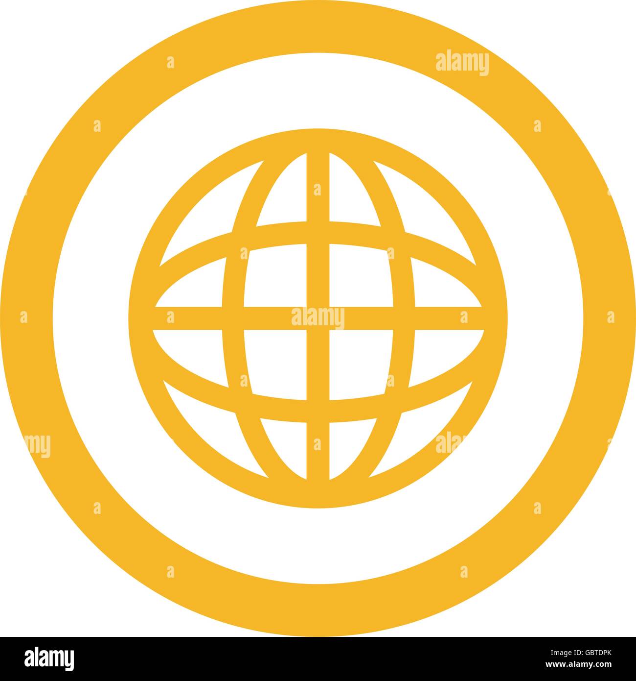 earth globe diagram inside circle icon Stock Vector Image & Art - Alamy