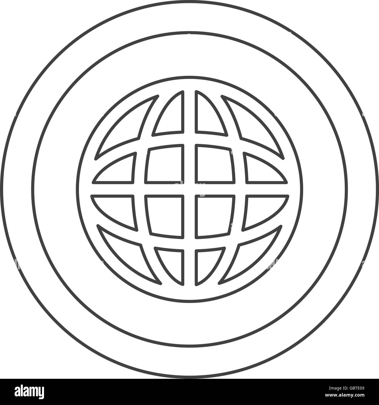 earth globe diagram inside circle icon Stock Vector Image & Art - Alamy