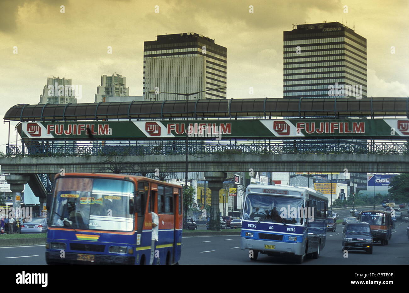Die Skyline in der Innenstadt von jakarta der Hauptstadt von Indonesien.  (KEYSTONE/Urs Flueeler) Stock Photo