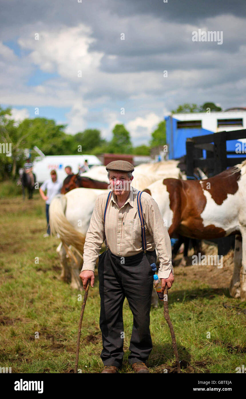 A horse trader joins thousands of horse buyers and visitors at the ...