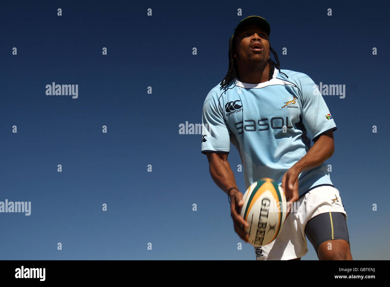 South Africa's Odwa Ndungane during training at Fourways High School, Johannesburg, South Africa. Stock Photo