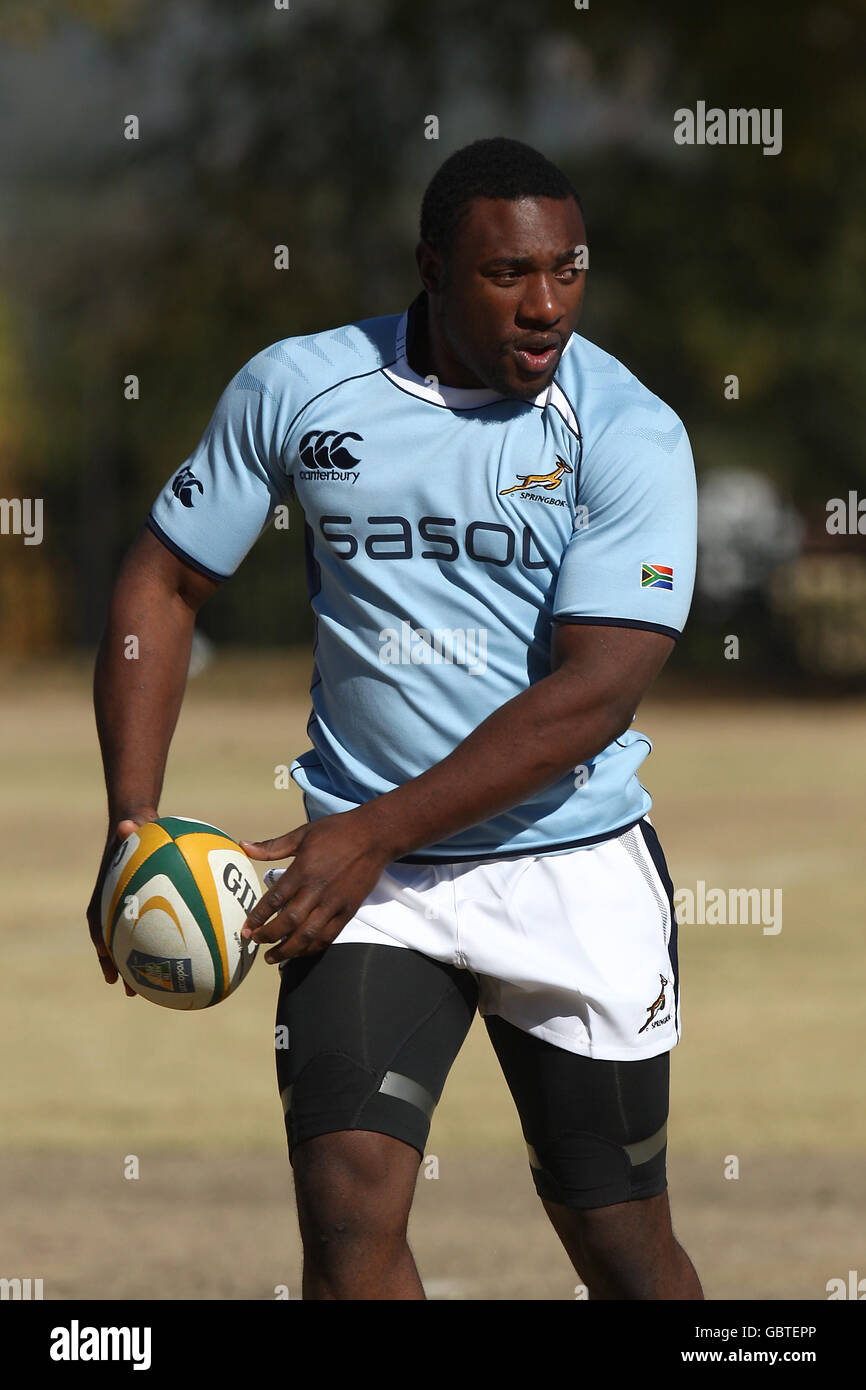 Rugby Union - South Africa Training Session - Fourways High School Stock Photo