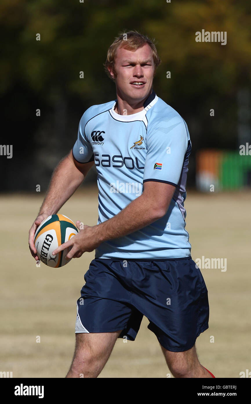 South Africa's Schalk Burger during training at Fourways High School, Johannesburg, South Africa. Stock Photo