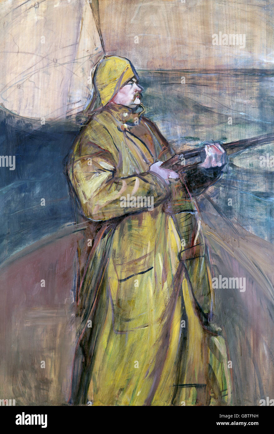 fine arts, Toulouse-Lautrec, Henri de (1864 - 1901), painting "M. Maurice Joyant", Museum Albi, Stock Photo