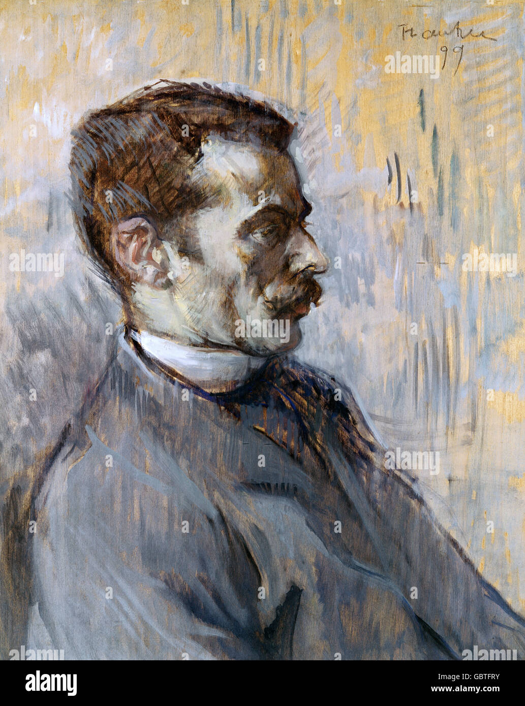 fine arts, Toulouse-Lautrec, Henri de (1864 - 1901), painting, "Mon Gardien" (My Caretaker), 1899, Museum Albi, Stock Photo